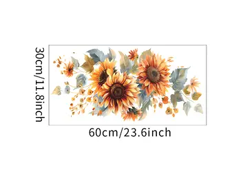 sticker floarea soarelui decor pentru perete si mobila