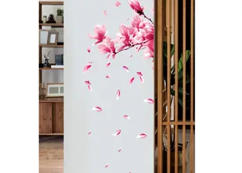 sticker floral folina magnolie roz