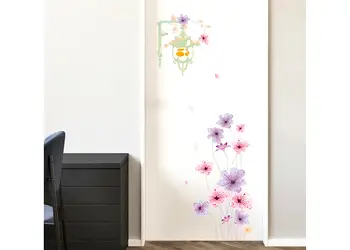 sticker flori roz si felinar