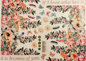 sticker geam folina bordura decorativa cu flori