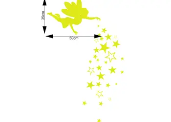 sticker fosforescent zana cu stele folina glow in the dark