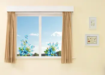 sticker geam albastrele