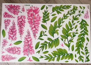 sticker geam folina glicina roz