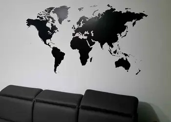 sticker grafic harta lumii