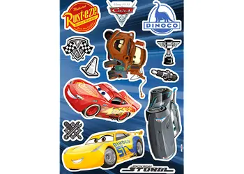 sticker masini cars 3 komar pentru copii multicolor