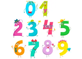 sticker numerele vesele