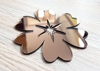 sticker oglinda bronz floare