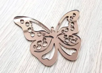 sticker oglinda bronz fluture