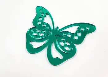sticker oglinda fluture verde