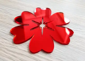 sticker oglinda rosie floare