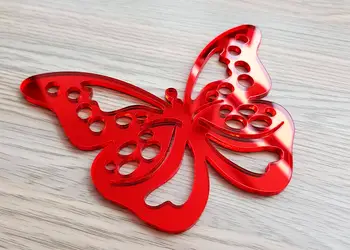 sticker oglinda rosie fluture