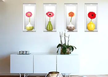 sticker perete 3d flower decor