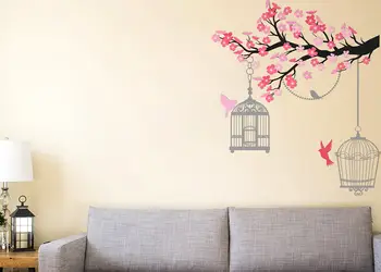 sticker perete creanga inflorita