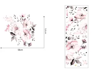 sticker floare roz watercolor