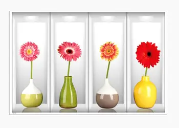 sticker perete 3d flower decor