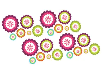 sticker perete flori decorative Rozete