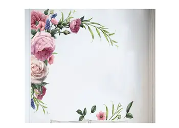 sticker perete folina decor floral mov