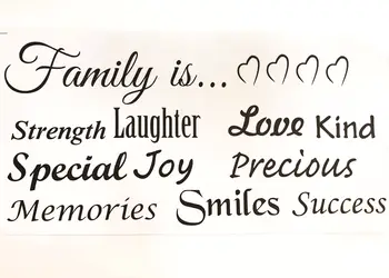 sticker perete folina family is negru 30 60 cm