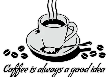 sticker perete idee cafea 1