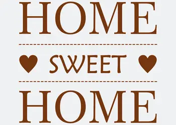 sticker perete maro home sweet home