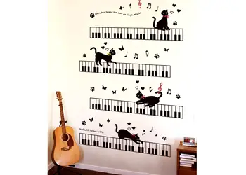 sticker perete muzica