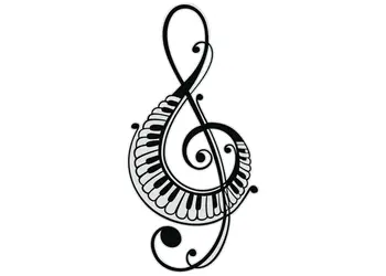 sticker perete note muzicale 1