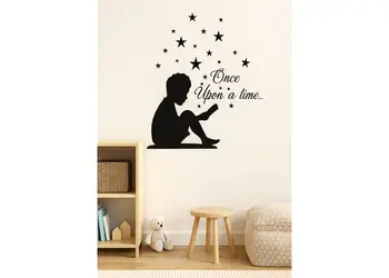 sticker copii Once upon a time negru 25 55 cm