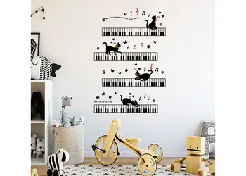 sticker perete muzica