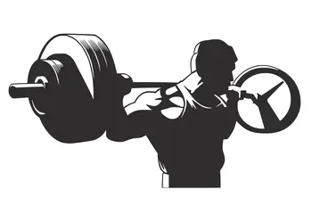 sticker perete sala antrenament greutati negru b x1