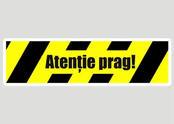 sticker podea atentie la prag folina 100 30 cm