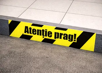 sticker podea atentie la prag folina 100 30 cm 1087