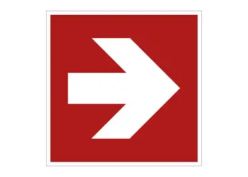 sticker rosu sageata directie