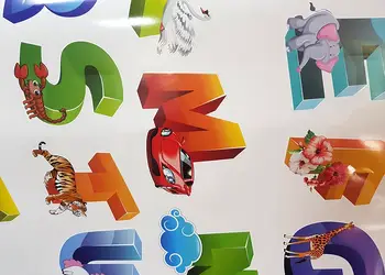 sticker alfabet colorat cu imagini