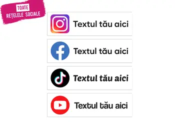 sticker social media personalizat color monocrom publicitate masina small size 18x4cm s00