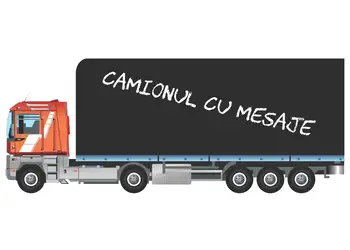 sticker tabla de scris camionul cu mesaje