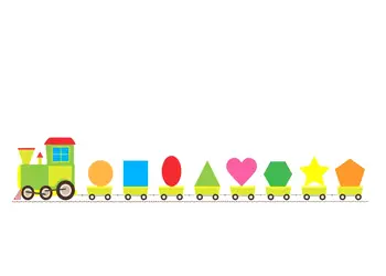 sticker trenuletul formelor geometrice