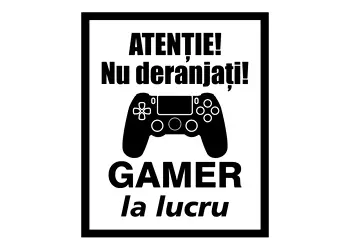 sticker usa gamer la lucru