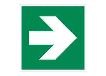 sticker verde sageata directie