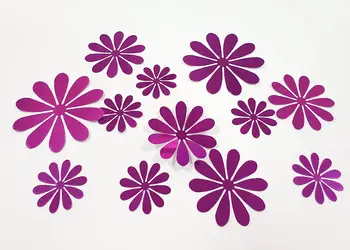 stickere 3d flori oglinda mov