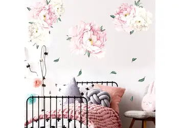 stickere flori folina bujori roz