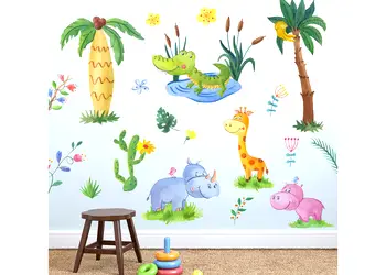 stickere camera copii animalele din savana