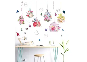 stickere colivii cu flori folina multicolor