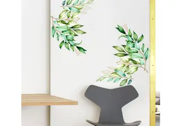 set 2 stickere crengute verzi watercolor