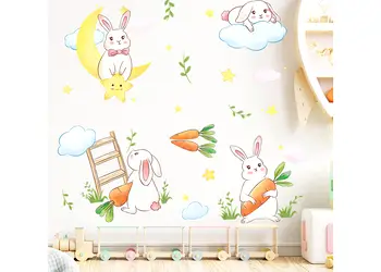 stickere camera copii cu iepurasi