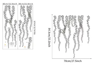 sticker decor cu liane negre