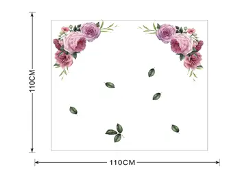 stickere perete folina model floral mov 50 70 cm