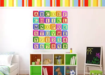 stickere educative cuburi alfabet si numere