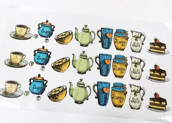 set stickere faianta bucatarie tea time