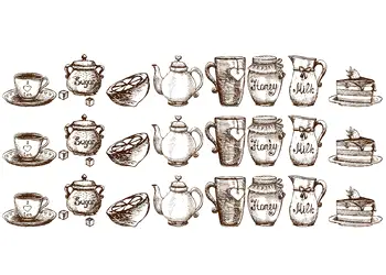 stickere faianta bucatarie folina model grafic maro cuisine