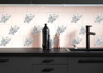 set 18 stickere bella folina model floral gri 20 15 cm